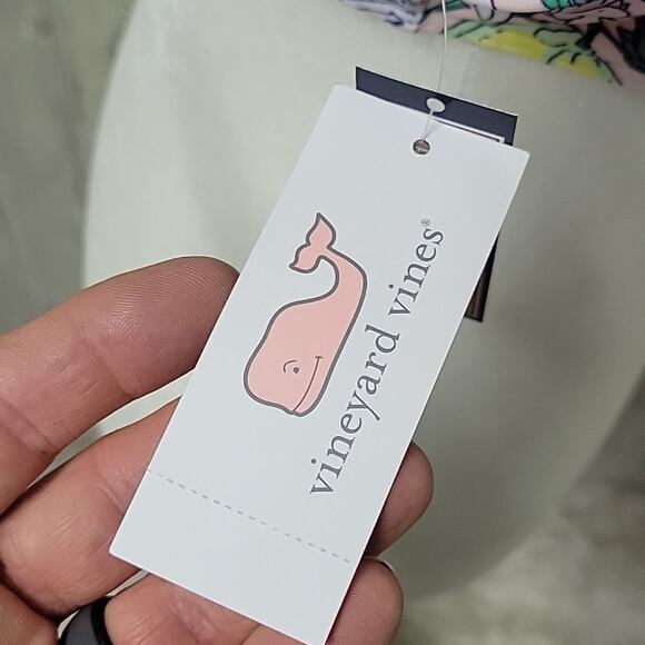 Vineyard Vines Swimsuit Bikini Top Pink Palm Lemon Print Womens Size Large NWT - Picture 6 of 12